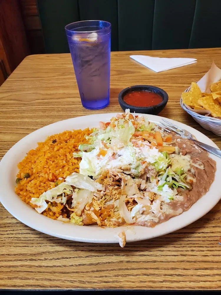 Taco Mexican Rice and Refried Beans